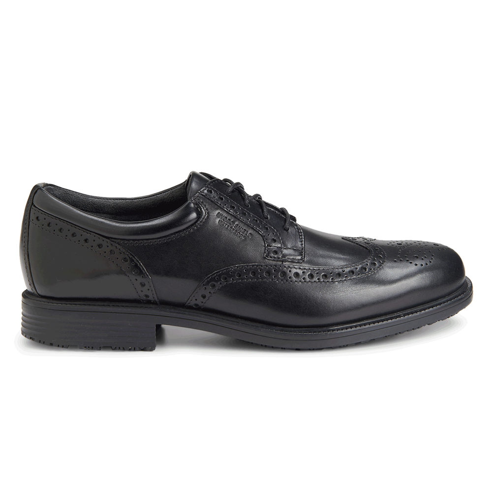 Sapatos Sociais Rockport Homem Pretas - Lead The Pack Waterproof Wingtip - 23784WSEV